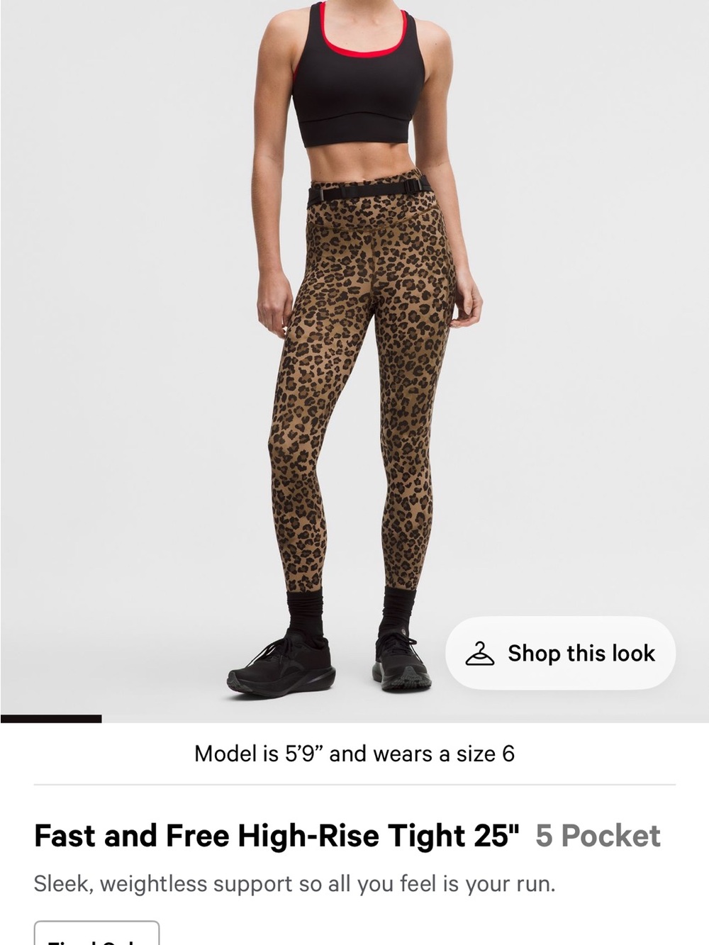 lululemon athletica High-Rise Leopard Print Leggings - Brown/Black